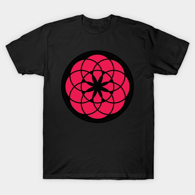 red flower of life T-Shirt by Lumina